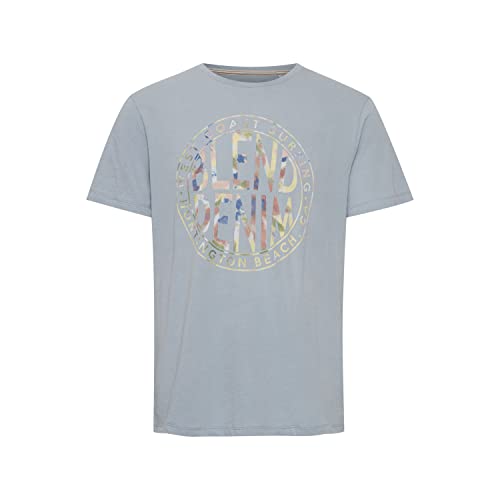 Blend Męski T-shirt T-shirt, 164010/Dusty Blue, XL, 164010/Dusty Blue, XL
