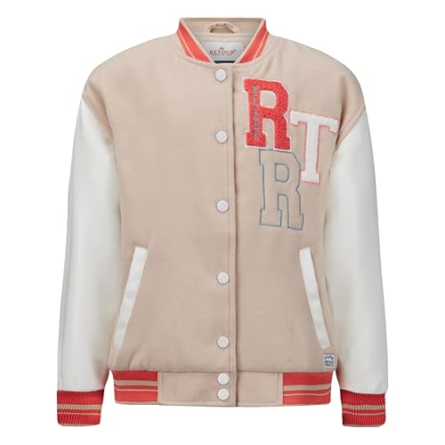 Retour Denim de Luxe Coco Varsity kurtka dziewczęca, Latte, 7-8