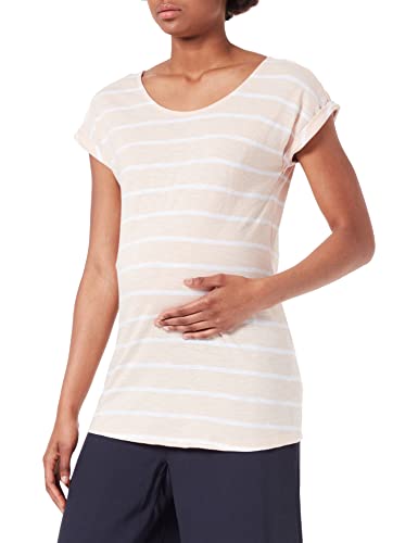 ESPRIT Maternity Damska koszulka z krótkim rękawem w paski, jasnoróżowa, 690, L