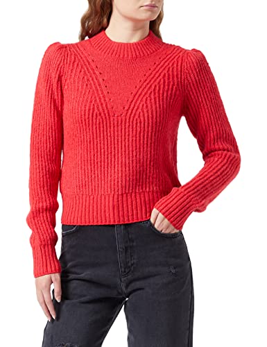 Scotch & Soda Maison damski sweter z okrągłym dekoltem z odkrytymi ramionami, Scarlet 1555, L