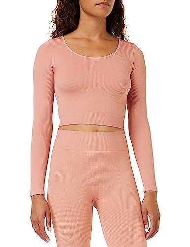 Sloggi Damski Ever Infused Aloe Crop LS Top, Foggy Mauve, L, foggy mauve, L