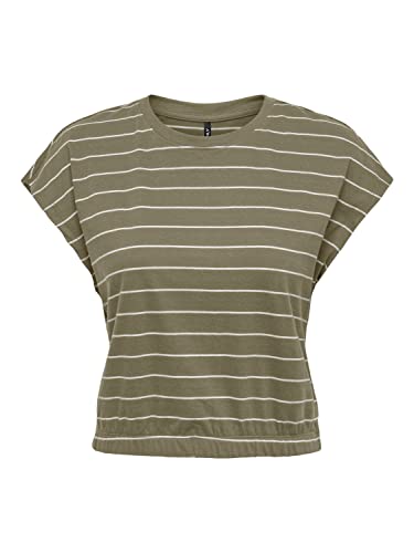 ONLY Women's ONLMAY S/S Cropped Box JRS Top, Mermaid, XL, Mermaid, XL