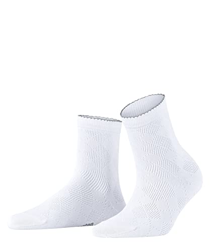 Burlington Kobiety Krótkie skarpety Chelsea W SSO Bawełna krótkie z wzorem 1 Para, Biały (White 2000), 36-41