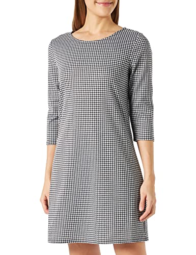 ONLY Women's ONLBRILLIANT 3/4 Check Dress NOOS JRS sukienka Mini, Black/AOP: Cloud Dancer Houndstooth, XXS