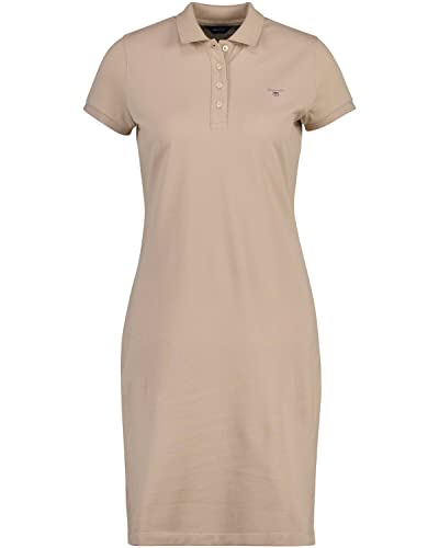 GANT Oryginalna sukienka damska Pique SS Dress Kleid Dry Sandard, Dry Sand, S