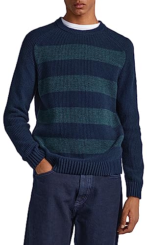 Pepe Jeans Sweter męski Sheldon, Niebieski (Dulwich), L