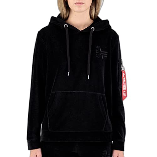 ALPHA INDUSTRIES Damska bluza z kapturem frotte Wmn, 03-Black, XL