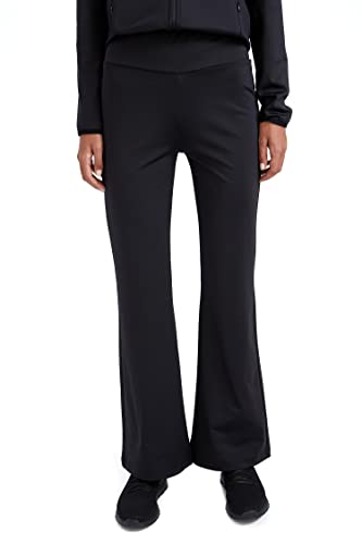 DeFacto Legginsy z wysokim stanem dla kobiet – sportowe legginsy dla kobiet, spodnie sportowe (czarne, S), czarny, S