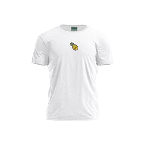 Bona Basics, Męski T-shirt z cyfrowym nadrukiem,% 100 bawełna, biały, na co dzień, męskie topy, rozmiar: S, biały, S