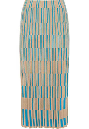 aleva Damska spódnica z dzianiny Skirt, Wielbłąd niebieski, XS-S