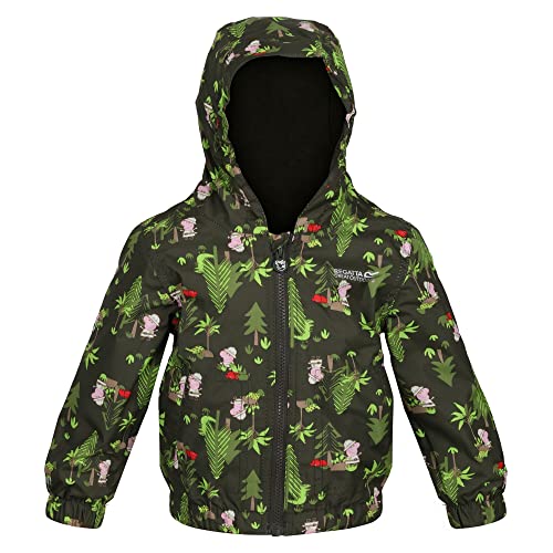 Regatta Dziecięca kurtka Peppa Buddy Puddle Unisex, Ciemne khaki, 12 Miesiące