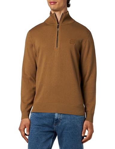 BOSS sweter męski kanobix dzianinowy, Open Beige280, L