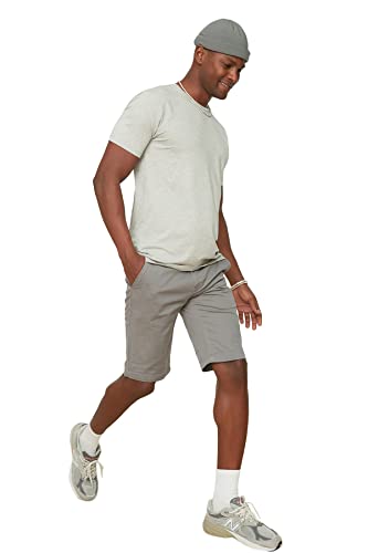 Trendyol T-shirt męski, szary, 3XL