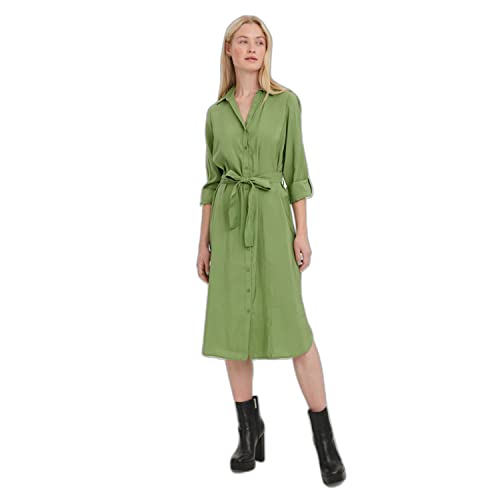 VERO MODA Women's VMBELL LS Calf Shirt Dress NOOS sukienka koszulowa, Loden Frost, M