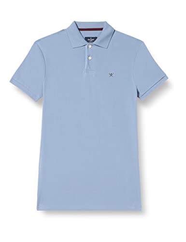 Hackett London Męska koszulka polo w paski, Chambry Blu, XS