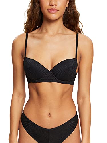 ESPRIT Bodywear damski biustonosz Seasonal LACE CLAS.pad, czarny, 85 D, czarny, 85D