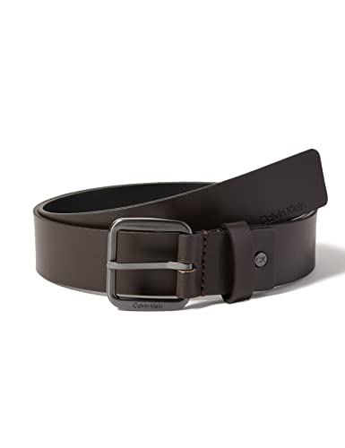 Calvin Klein Męski pasek Ck Concise 3,5 cm skórzany pasek, Dark Brown, 95