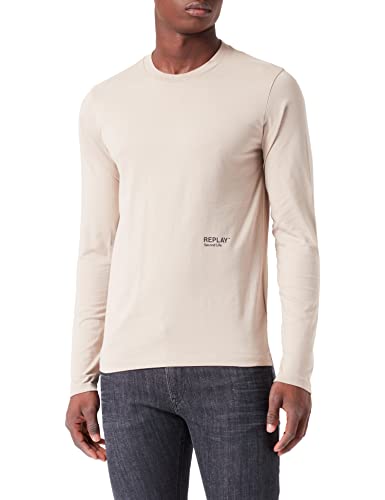 Replay T-shirt męski, 803 Light Mud, 3XL