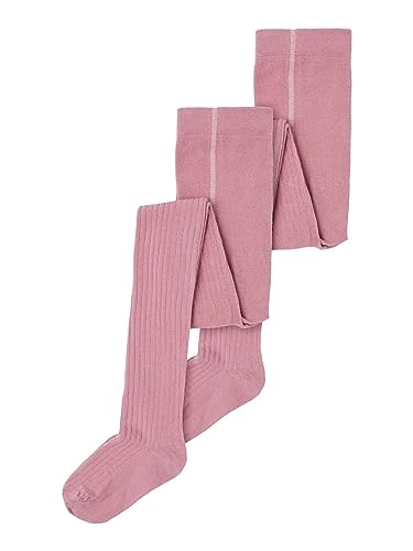 NAME IT Unisex Baby NKNPANTYHOSE Rib 2P NOOS rajstopy, Wistful Mauve, rozmiar 74/80, Wistful Mauve, 74-80