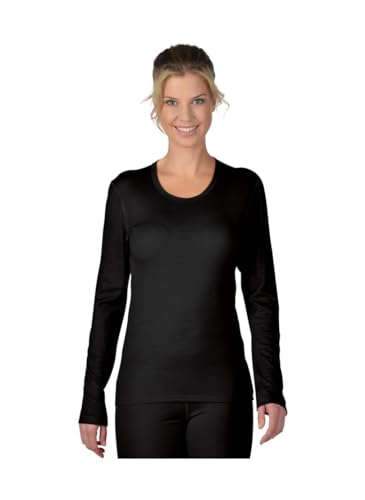 Trigema Damska koszulka sportowa z wełny merynosów, czarny (schwarz 008), XXL