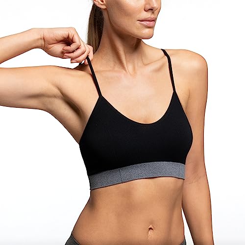 POMPEA Bras.Eco Friendly biustonosz Damski, Czarny, S-M