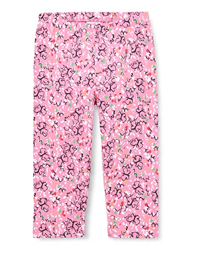 s.Oliver Dziewczęce legginsy Capri z nadrukiem na całej powierzchni, Rosa, 104 cm
