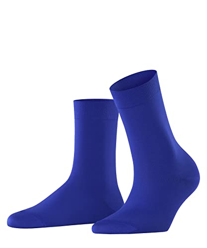 FALKE Cotton Touch Skarpetki damskie bawełna biały czarny plus cienkie kolory, gładkie, bez wzoru na lato lub zimę, 1 para, Niebieski (Imperial 6065), 42 EU