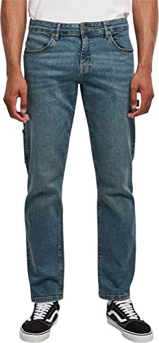 Urban Classics Carpenter Back Jeans Spodnie męskie, Sand Zniszczony Washed, 42