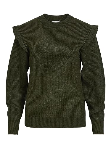 Object Damski sweter z dzianiny z falbankami, Duffel Bag, XS
