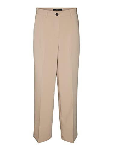 Bestseller A/S Damskie spodnie VMCELESTE MR Wide Pant NOOS, Silver Mink, 34/30, Silver Mink, 34W / 30L