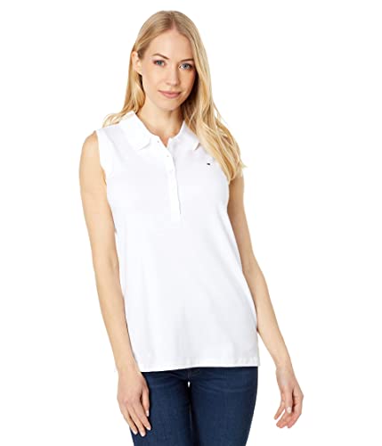 Tommy Hilfiger Damska koszula J2dh0666-8iw-XL z kołnierzykiem na guziki, jasna biel, XL, Bright White, XL