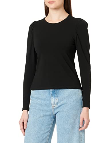 ONLY Petite Women's Onllive Love L/S Puff TOP JRS Petit koszulka z długim rękawem, czarna, XXS, czarny, XXS