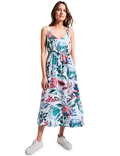 CECIL Damska sukienka lniana B143469, biała, L EU, biały, L