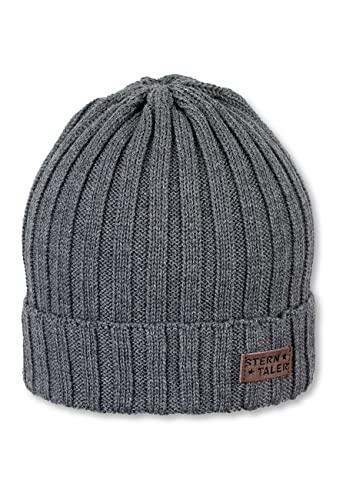 Sterntaler Czapka dziecięca, Szary (Anthrazit Mélange 592), Talla Única (talla del fabricante: 55/57)