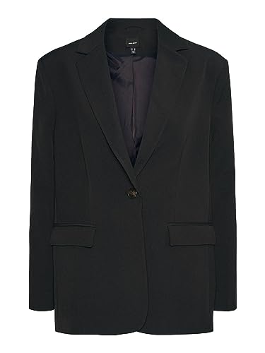 VERO MODA blezer damski longline, Schwarz, S