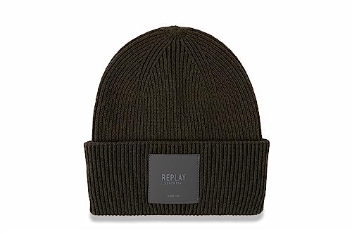 Replay Czapka unisex, 432 Jungle Dk Green, jeden rozmiar