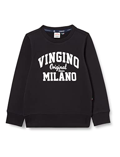 Vingino Bluza chłopięca Crewneck Classic, Deep Black, 6 lat