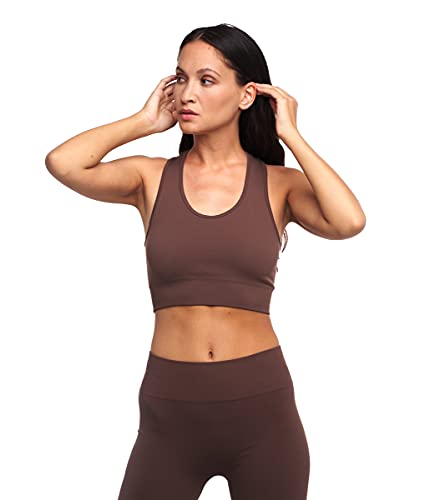 HEART AND SOUL Top Sportowy Damski Kaia Biustonosz, Chestnut, M-L