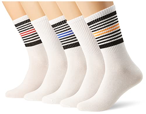Jack&JONES Men's JACMILO skarpety tenisowe, 5 par, Sun Orange/Pack: Skydiver-True Red-White-White, rozmiar uniwersalny