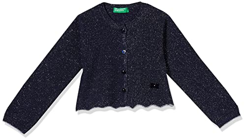 United Colors of Benetton Sweter dziewczęcy kardigan, Blu 252, 9 Miesiące