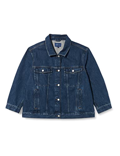 GANT Damska kurtka D2. Oversized Denim, Dark Blue Worn in, S