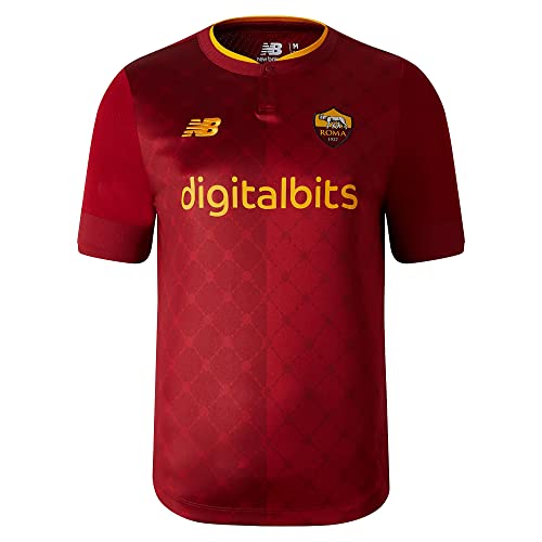 New Balance Uniseks AS Roma Jersey Koszulka Piłkarska, Ciemnoczerwony, L