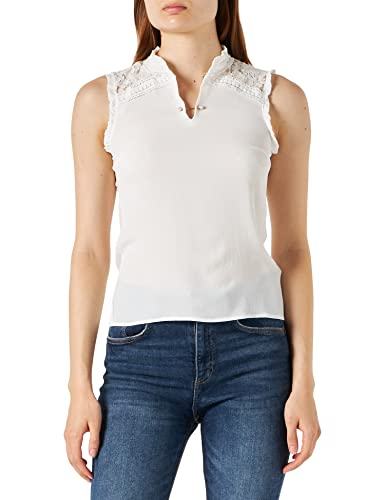 Naf Naf koszulka damska omeda, kość słoniowa, L