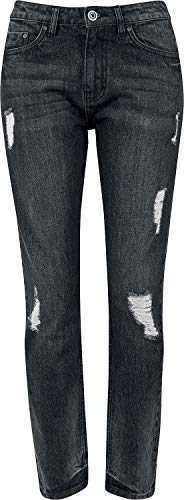 Urban Classics Damskie spodnie Boyfriend Denim, czarny (Black Washed 709), 26W x 30L