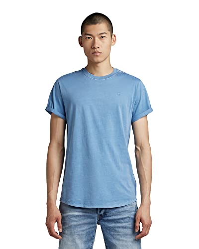 G-STAR RAW Męski T-shirt Lash Lash, niebieski (deep Wave gd 2653-D853), M, niebieski (Deep Wave Gd 2653-d853), M