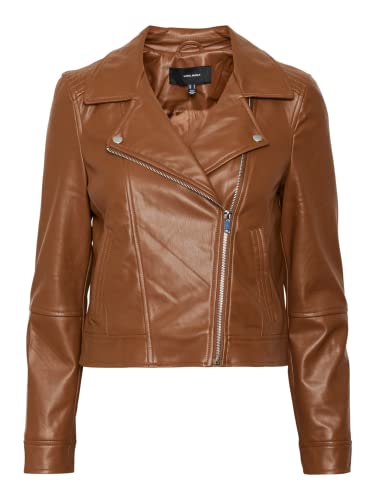 VERO MODA Damska kurtka VMBELLA Annabel Short Coated Jacket NOOS Jacket, Cognac, L, Cognac, L