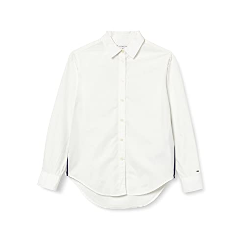 Tommy Hilfiger Damskie bawełniane N Relaxed Monica LS koszule/tkane topy, Th Optic White, 38