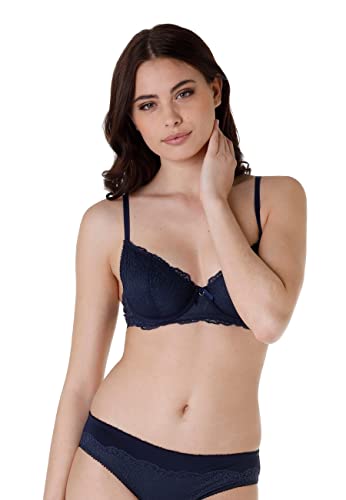 LOVABLE Wyjątkowa Koronka Biustonosz Kobiety Z Czapką, Niebieski (niebieski), 34 / 3B