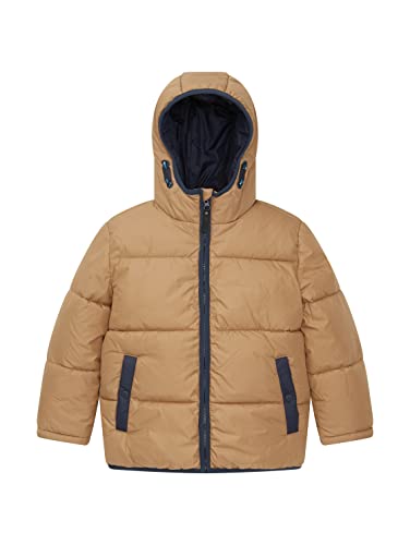 TOM TAILOR Chłopcy Dziecięca kurtka zimowa 1033346, 12912 - Splashed Clay Beige, 116-122