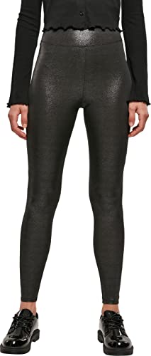 Urban Classics Damskie legginsy z wysokim stanem Glamour Legginsy damskie, bardzo elastyczne ze stretchu, dżersej, dostępne w kolorze czarnym, rozmiary XS-5XL, Sparklingblack, L